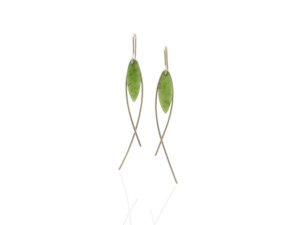 Earrings: Greenstone Wire Drop Earrings