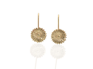 Earrings: Daisy Flower Drop Earrings 9ct Gold