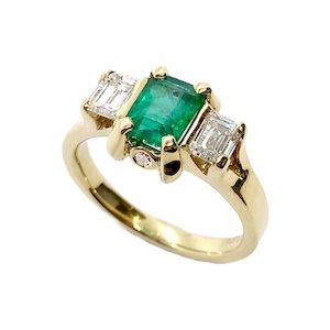 Products: Classic Trilogy Emerald and Diamond Ring