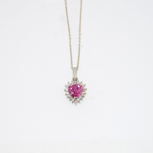 Fine Jewellery Jewellers Bench: Heart Shaped Pink Sapphire and Diamond Pendant