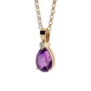 Fine Jewellery Jewellers Bench: Traditional Amethyst and Diamond Pendant