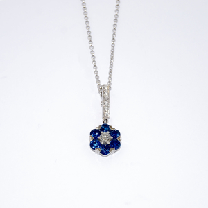 Fine Jewellery Jewellers Bench: Scalloped Sapphire and Diamond Pendant