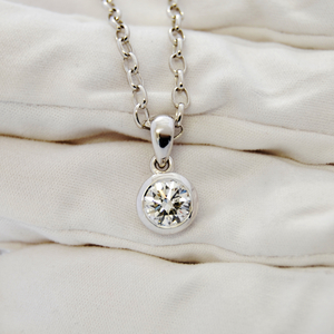 Handmade Diamond Solitaire Pendant