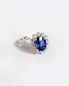 Products: Traditional Sapphire and Diamond Cluster