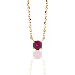 Necklaces: Ruby Solitaire Pendant