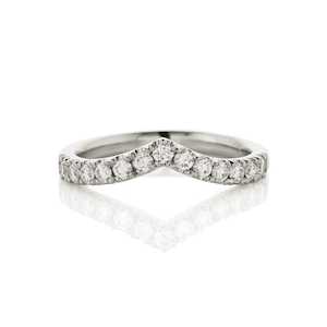 Wedding Rings: Diamond Wishbone Wedding Ring