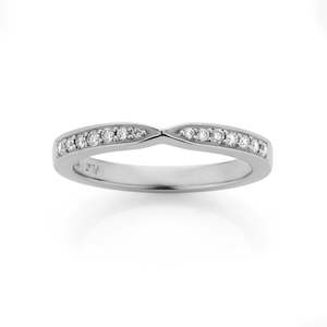Wedding Rings: Pinch Diamond Band