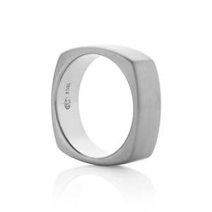 White Gold: Square Edged Band