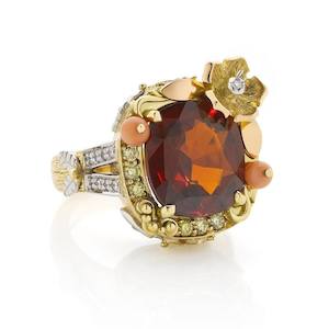 Garnet: Fleur du Jardin Ring