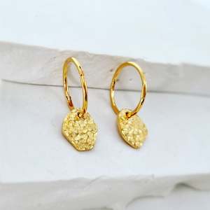 Earrings: Dimpled Satin Sleepers
