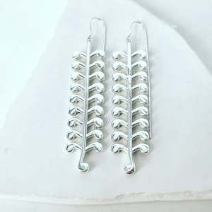 Earrings: Kowhai Leaf Drop Earring