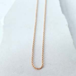 Necklace: Short Round Cable Link Chain in 9ct Rose Gold