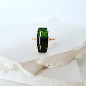 Perfectly Imperfect Collection: The Leading Lady: Moss Green Tourmaline Ring