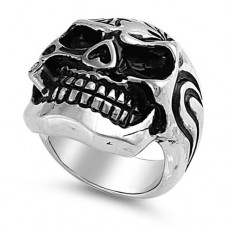 Products: Men's Skull Biker Stainless Steel Ring