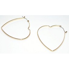Products: 14K Gold Bonded Heart Hoop Earrings