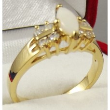Products: Genuine Opal Created Diamond Ring