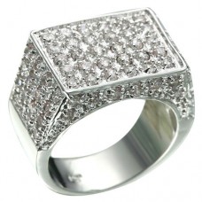Products: Rhodium Plated 78 Brilliant Clear CZ Ring