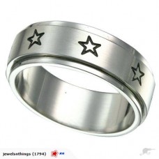 Products: Steel Spinner Ring Star Design