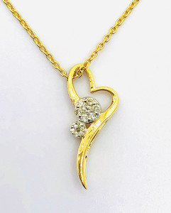 Products: Heart Pendant with SI2 Quality Diamonds in 14k Gold J Ferns Jewellery
