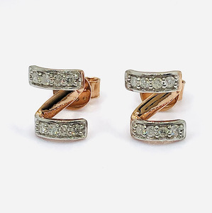 Products: Diamond Earrings in Sterling Silver ( ERC1008) J Ferns Jewellery