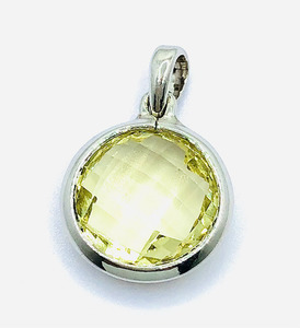 Products: 4.5Cts Lemon Topaz Gemstone Pendant in Sterling Silver (PND_002) J Ferns Jewellery