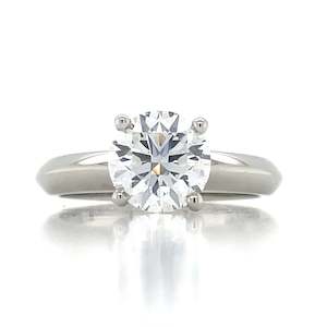 Engagement Wedding Rings: Platinum 2.01ct F VS1 Solitaire Lab Grown Diamond Ring