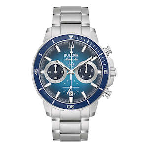 Watches: Bulova Marine Star Automatic Watch - Blue