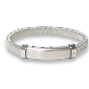 Diamond Jewellery: Borsari Gioielli Audace Acciaio St/Stl Diamond Bangle
