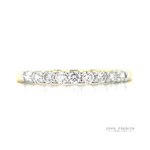 Anniversary Rings: 18k B/Tne Diamond Band Ring