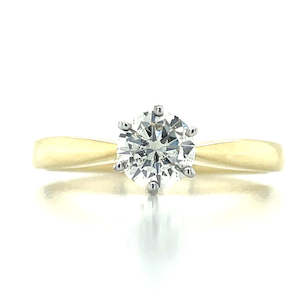 Engagement Rings: 9k B/Tn 0.60ct Solitaire Diamond Ring