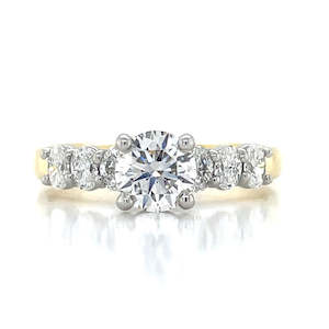 Engagement Wedding Rings: 'Alexandra 18K Yellow Gold & Platinum Diamonds Ring