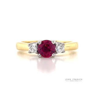 Jewellery Ruby: 'Odem' 18k B/Tne Ruby & Diamonds Ring