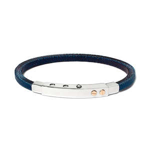 Borsari Jewels: Borsari Gioielli Atlante St/Stl Blue PVD Bracelet w 18K Gold Screws