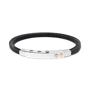 Borsari Jewels: Borsari Gioielli Alante St/Stl Black PVD Bracelet w 18K Gold Screws