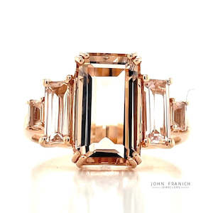Rose Gold Collection: 9k Rose Gold Morganites Ring