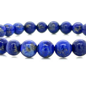 Fashion Jewellery: Lapis Lazuli 6mm Stretch Bracelet