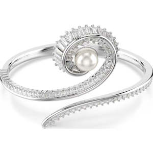 Gifts Under 500: SWAROVSKI CAPSULE:BANGLE WHITE/RHS M