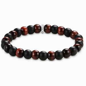 Thomas Sabo Charm Club: THOMAS SABO REBEL RED TIGERS EYE, OBSID B/L 19cm