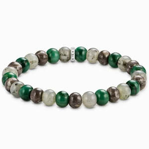 Thomas Sabo Charm Club: THOMAS SABO REBEL JASPER, JADE, LAB B/L 19cm