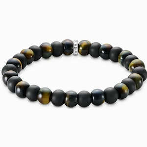 Thomas Sabo Charm Club: THOMAS SABO REBEL OBSID, BLUE TIGERS EYE B/L 21cm
