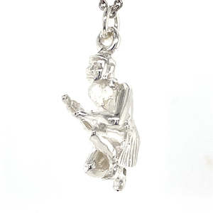 Stg Silver Maori Warrior Charm Pendant