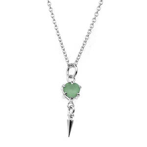 Necklaces Pendants: Stolen Girlfriends Club Precious Punk Spike Necklace Green Amethyst