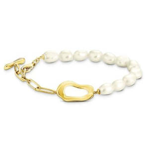 Thomas Sabo Charm Club: THOMAS SABO FLUID YGP F/W PEARL B/L 16-19cm