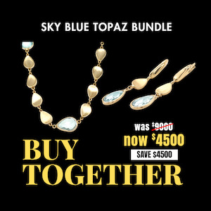 Topaz and Gold Necklace & Earrings