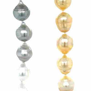 Autore 9-10mm Circle Mix Ombre South Sea Pearl Necklace