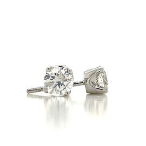 18K White Gold 1.00ct Diamond Stud Earrings