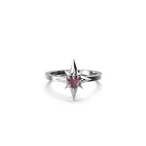 Rings: Stolen Girlfriends Club Gothic Star Ring Rhodolite