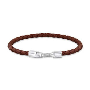 Thomas Sabo Jewellery: THOMAS SABO REBEL BROWN LEATHER 4mm B/L 19cm