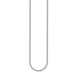Thomas Sabo Jewellery: THOMAS SABO OXIDISED SILVER BOX CHAIN 60cm