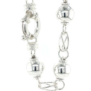 All Jewellery: Stg Silver Ball & Cage Necklace 45cm